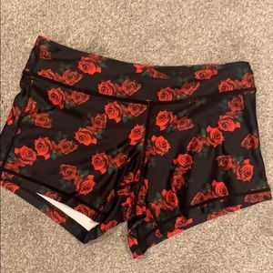 Spandex workout shorts